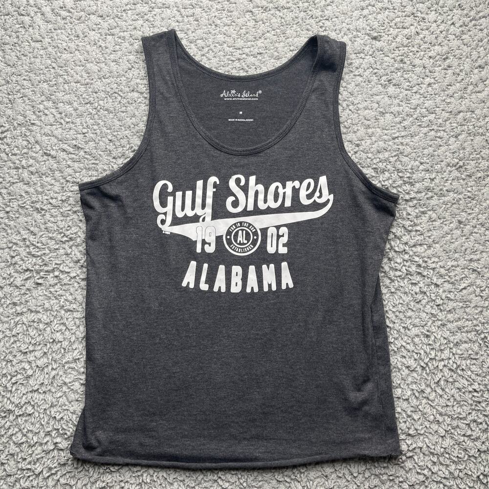 Alvin's Islands Tank Top Medium Gray Gulf Shores Alabama Sleeveless